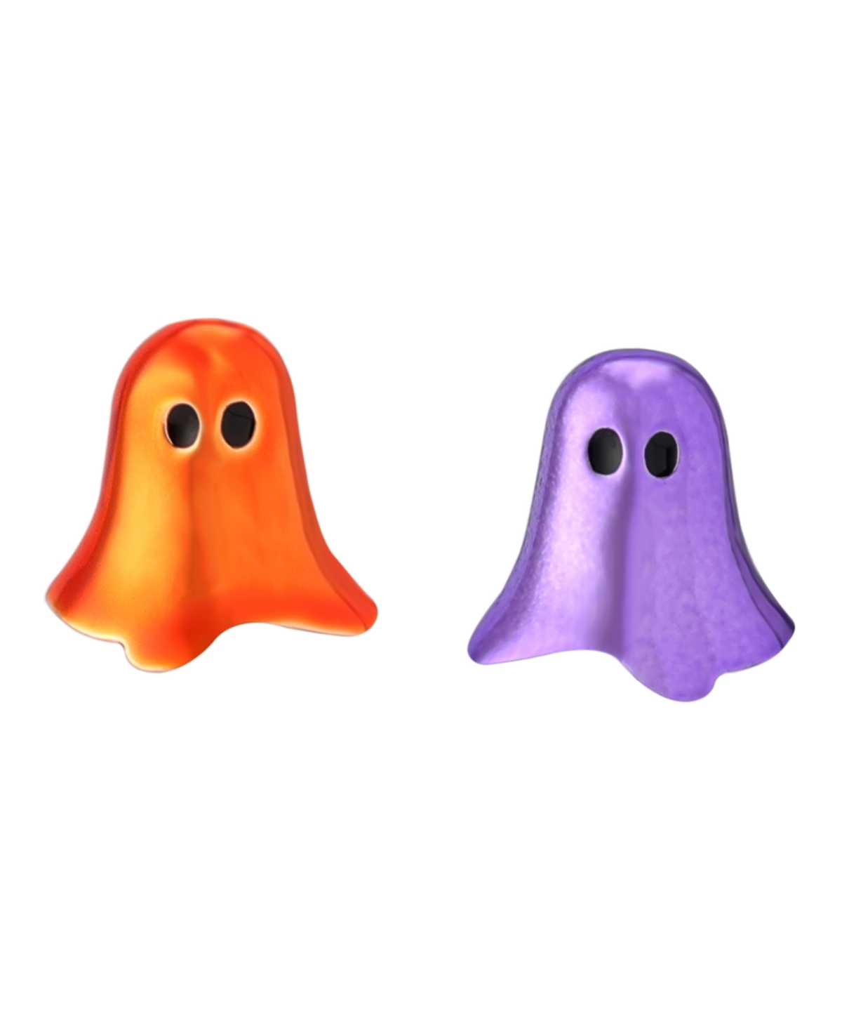 Betsey Johnson Purple Halloween Ghost Mismatch Stud Earrings