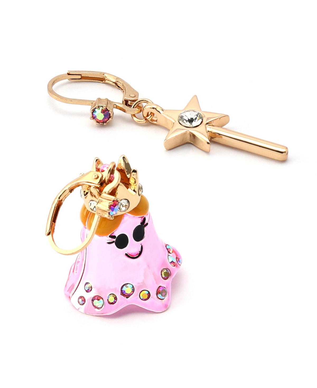 Betsey Johnson Faux Stone Halloween Princess Wand Mismatch Earrings