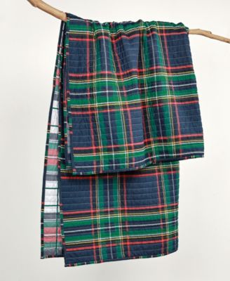 Spencer Red Plaid Reversible Quilted Throw, 60" x 50"