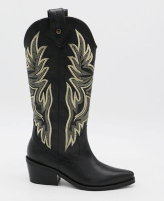 Dramen Leather Western Cowboy Boots