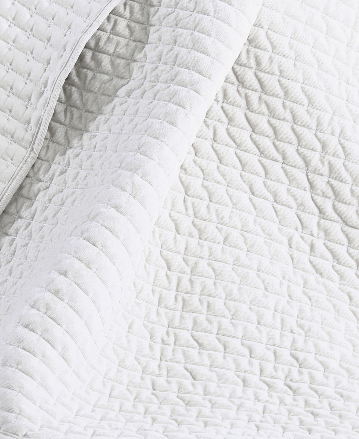 Levtex Velvet Stitch Reversible Quilted Throw, 50" X 60" In White