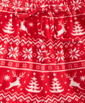 Men's Deer Fair Isle Fleece Pajama Pants, Macy's Exclusive