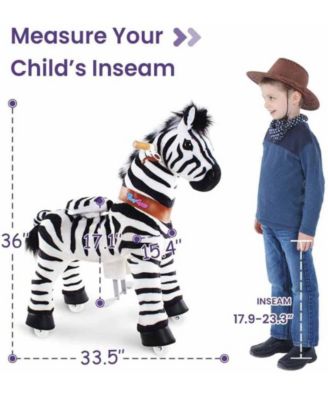 Ride-on Horse Zebra Model U Size 4 for 4-7 Years