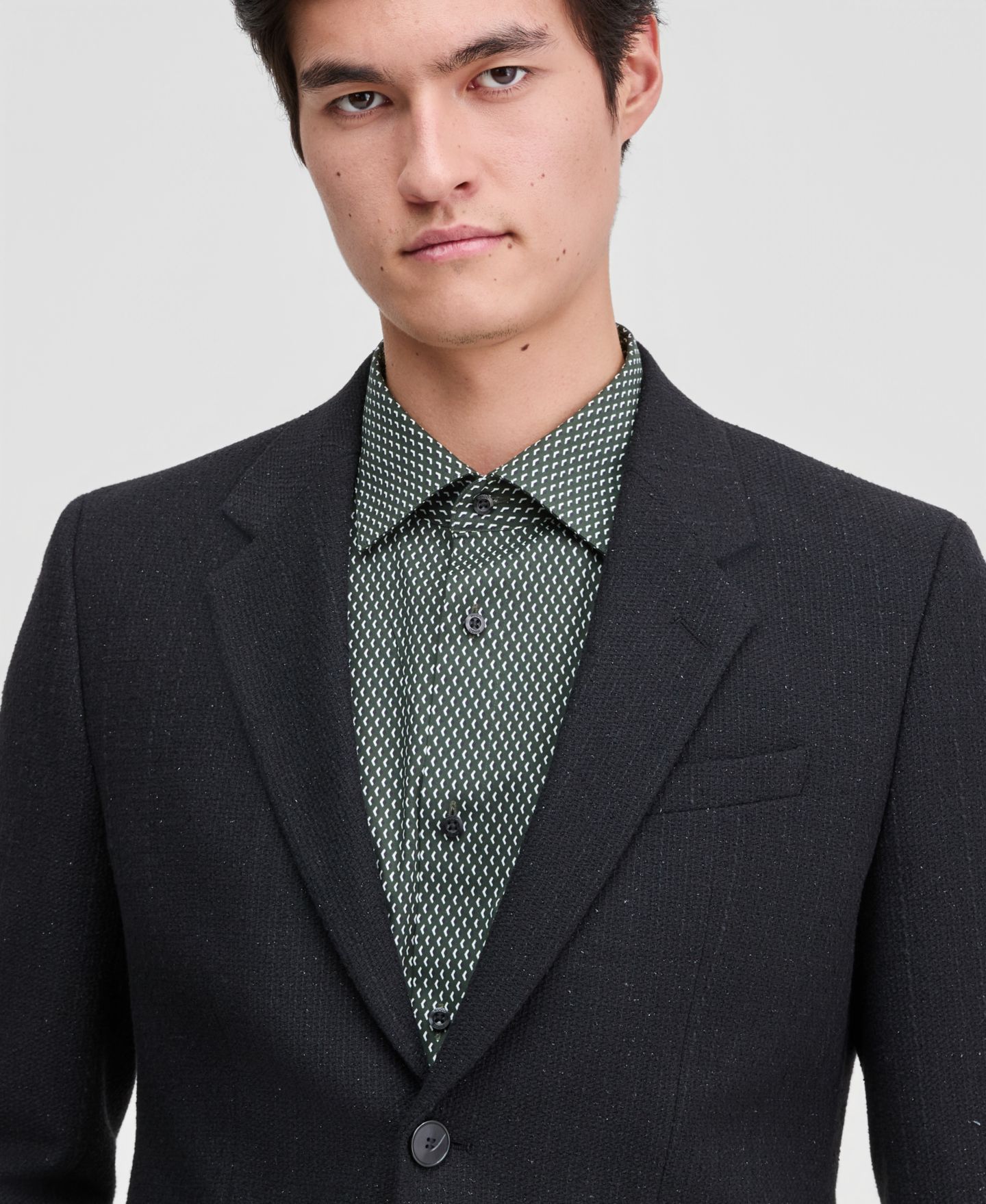 Мужской пиджак Hugo Boss Modern-Fit Sport Coat, цвет: Чёрный — фото 3