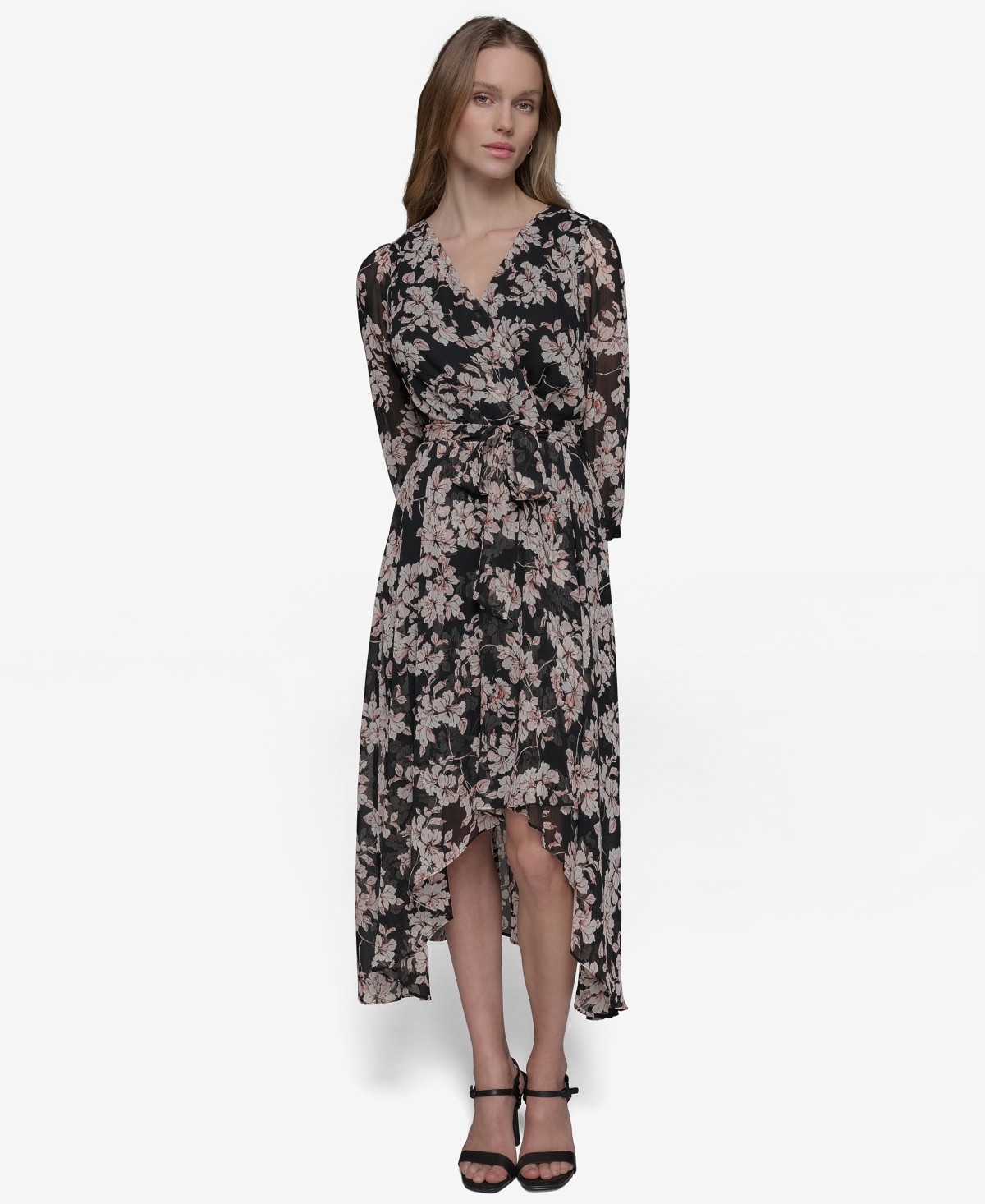 Karl Lagerfeld Women's Chiffon Midi Dress In Multi
