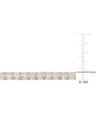 Lab Grown White Sapphire Tennis Necklace  (33 ct. t.w.) in Sterling Silver, 18" (Also Available in 18k Gold Plated over Sterling Silver)