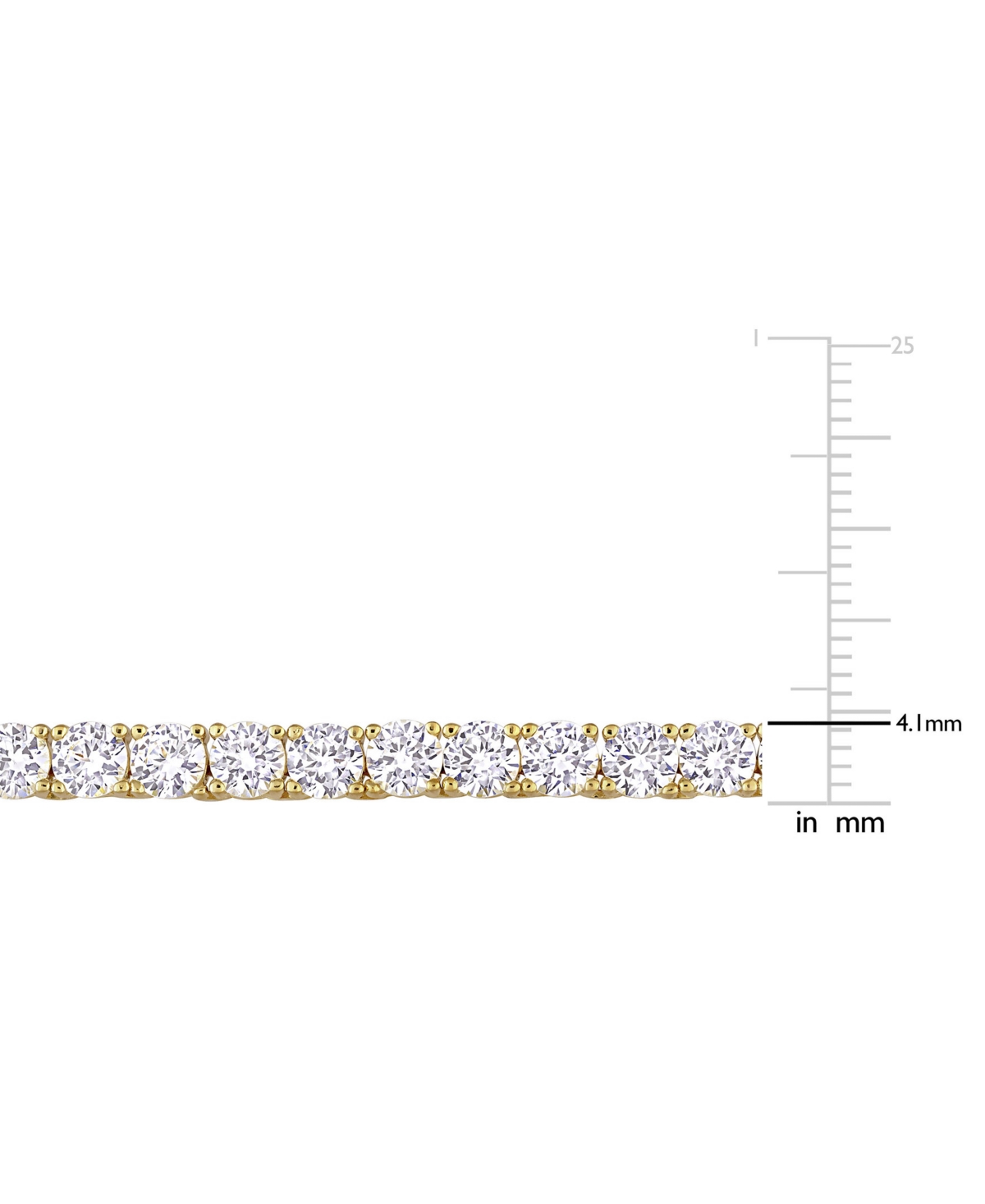 Macy's Lab Grown White Sapphire Tennis Necklace (33 Ct. T.w.) In Sterling Silver, 18" (also Available In 18 In Gold