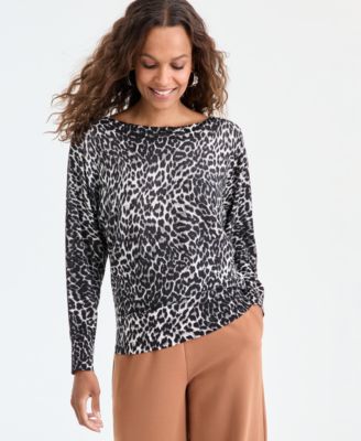 Petite Lightweight Boat-Neck Sweater, Macy's Exclusive