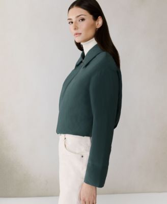 Women's Short Zip-Up Puffer Jacket