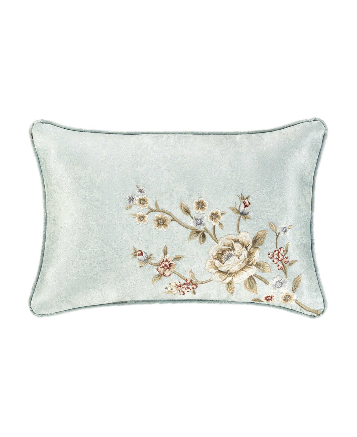 J Queen New York Prestige Boudoir Decorative Pillow, 14" X 21" In Blue