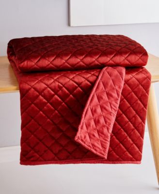 Red Velvet Reversible Quilted Throw, 50" x 60"
