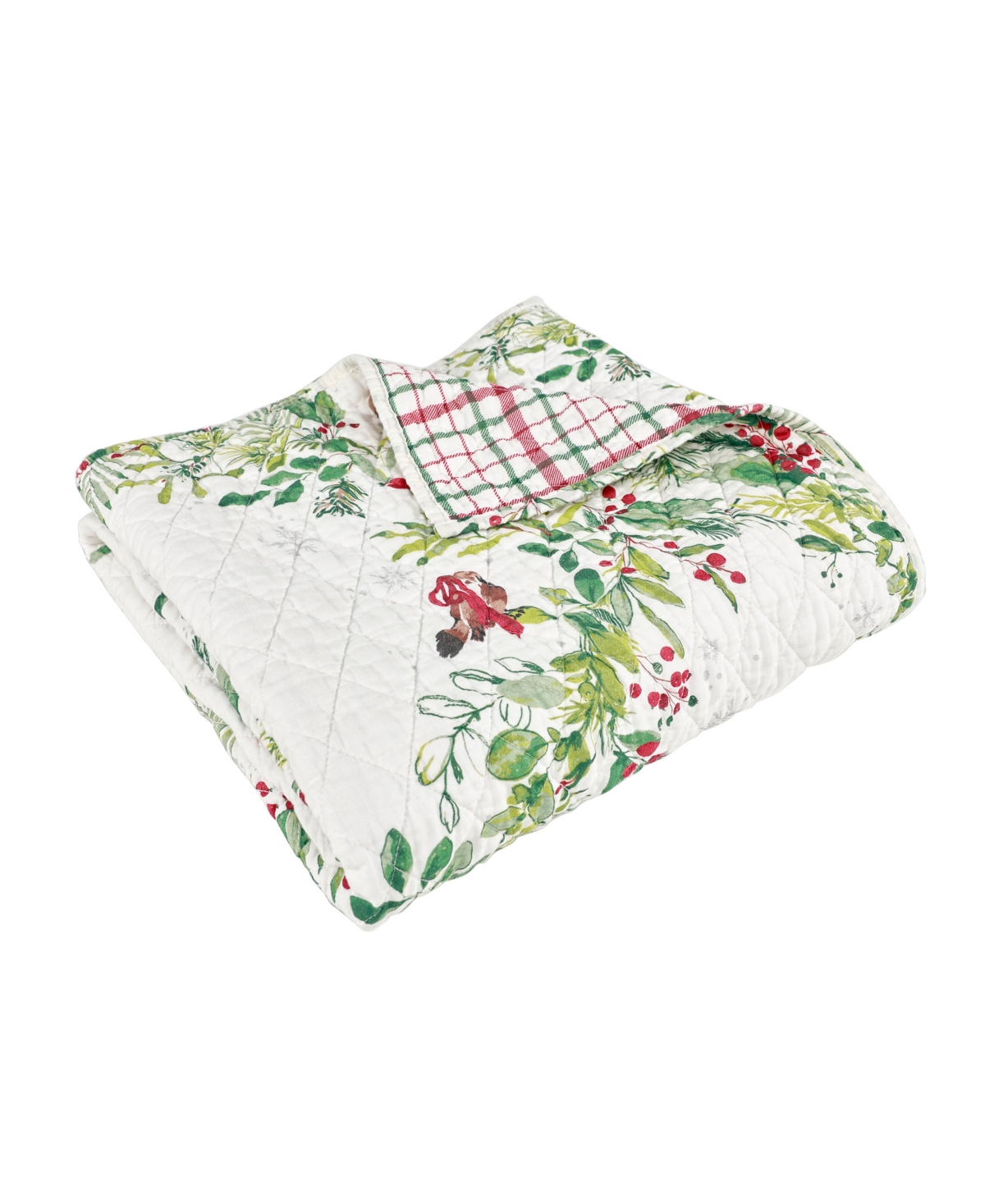 Levtex Tinsel Tidings Reversible Quilted Throw, 50" X 60" In Multi
