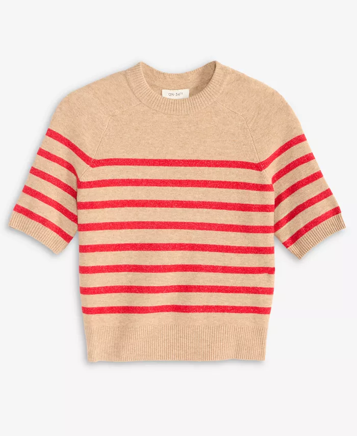 Women's Saddle Short Sleeve Sweater - thumbnail 5