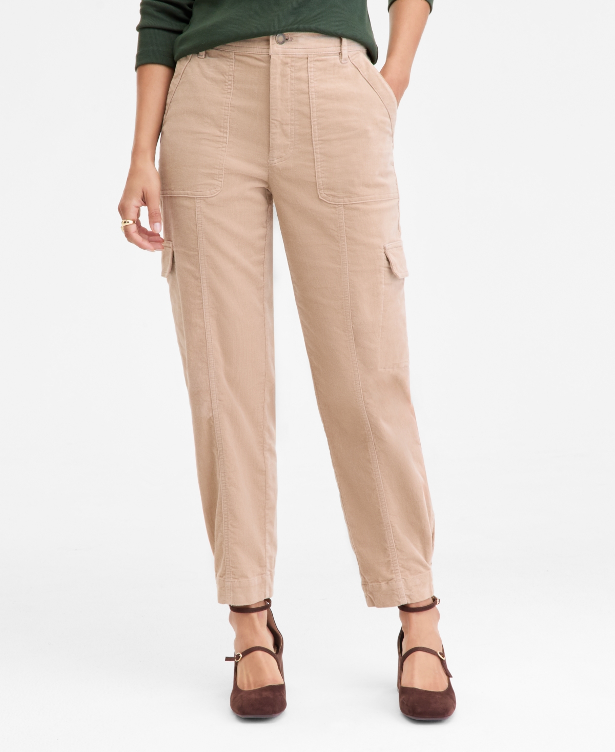 On 34th Women's Corduroy Cargo Pants, Macy's Exclusive
