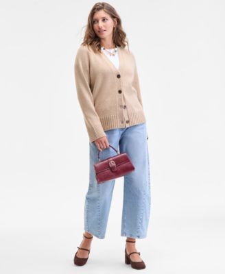 Women's Saddle Sleeve V-Neck Cardigan, Macy's Exclusive