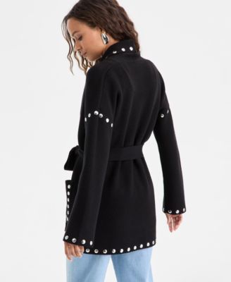Petite Studded Cardigan, Macy's Exclusive