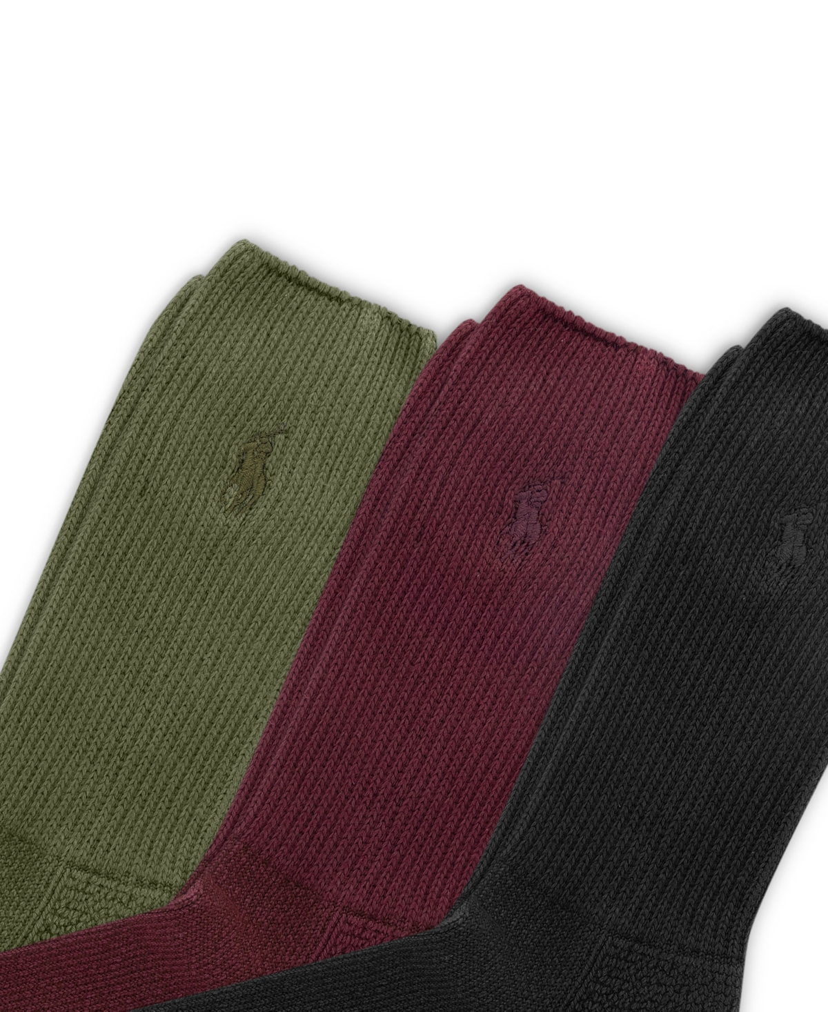 Polo Ralph Lauren Men's 3-pack Garment Dye Crew Socks In Multi