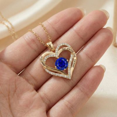 Timeless 14K Gold Plated Heart CZ ''I Love You'' Pendant