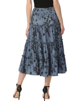 Women's Tiered Midi Skirt