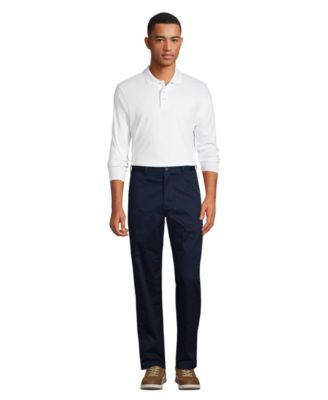 Men's School Uniform Long Sleeve Interlock Polo Shirt