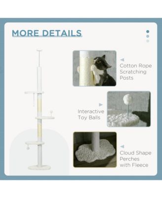 8.4' Floor to Ceiling Cat Tree, Adjustable Height,
