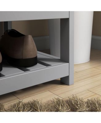 Hall Tree, Coat Rack and Bench Seat with 4 Hooks, 2 Drawers,