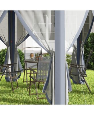 13' x 13' Pop Up Gazebo with 6 Zippe Mesh Netting,