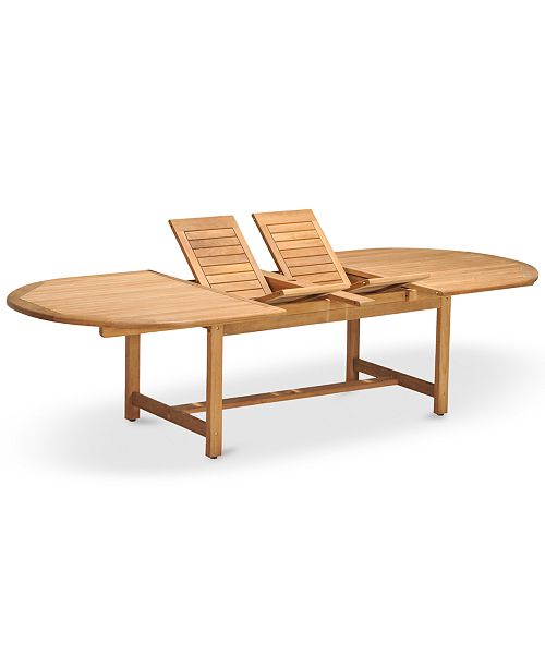 Furniture Bristol Outdoor Teak 9Pc. Dining Set (87" x 47" Dining Table