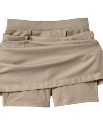 Women's School Uniform Solid Pleated Skort Top of Knee