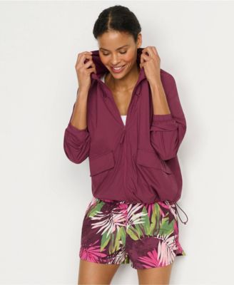 Women's UPF Packable Hooded Windbreaker Jacket