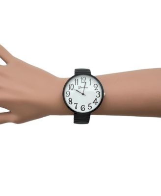 Black Big Face Fun Colors Women Watch