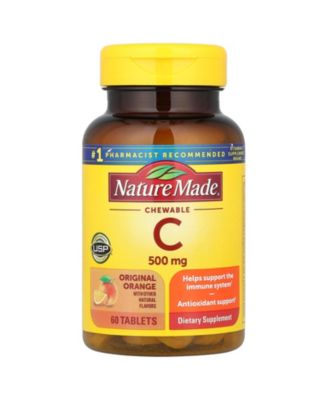 Vitamin C Chewable  Orange  500 mg  -  60 Tablets