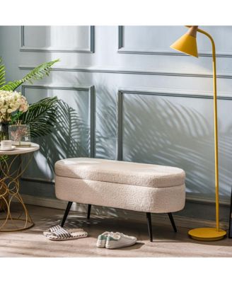 - Mustard Yellow Velvet Storage Bench Modern Design Style Upholstery Entry