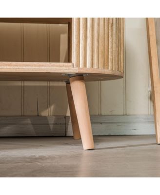 - Beige Velvet and Wood Storage Bench Exotic Boho Entry