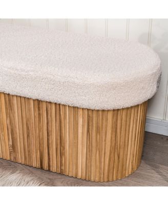 - Velvet Storage Bench Modern Design Style Upholstery Entry
