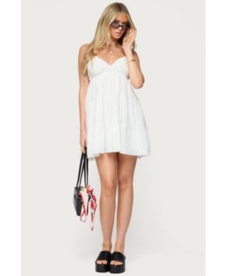 Womens Bianca Ruffle Tiered Babydoll Dress