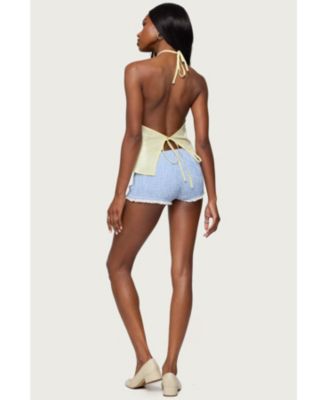 Women's Oliviana Linen Look Halter Top