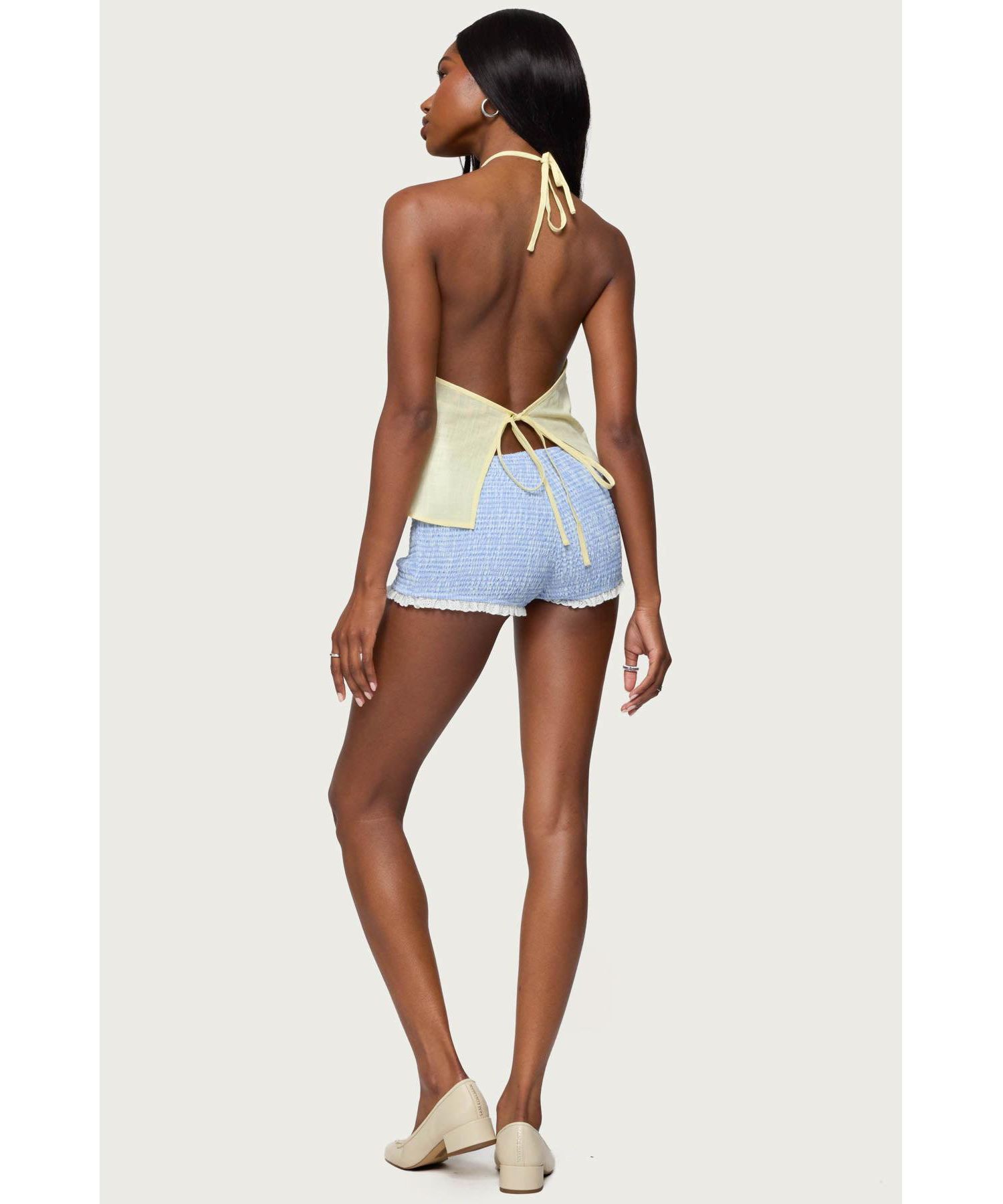 Women's Oliviana Linen Look Halter Top