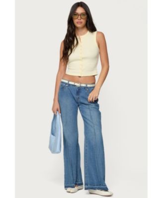 Womens Nerissa Low Rise Flared Jeans