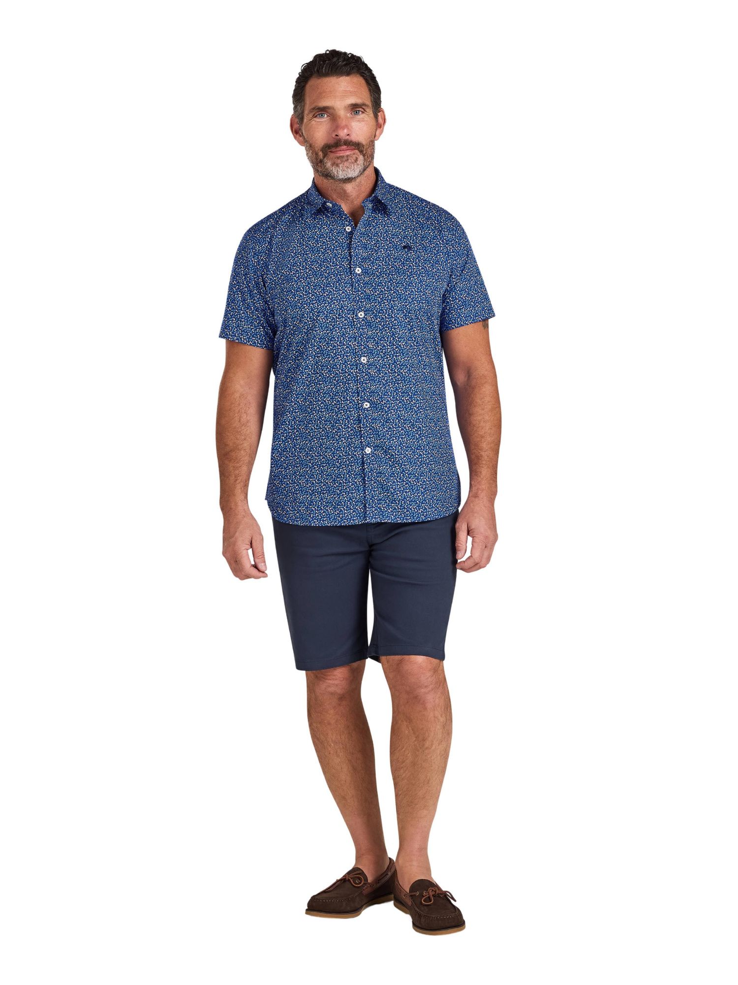 Men's Short Sleeve Flower Bud Shirt