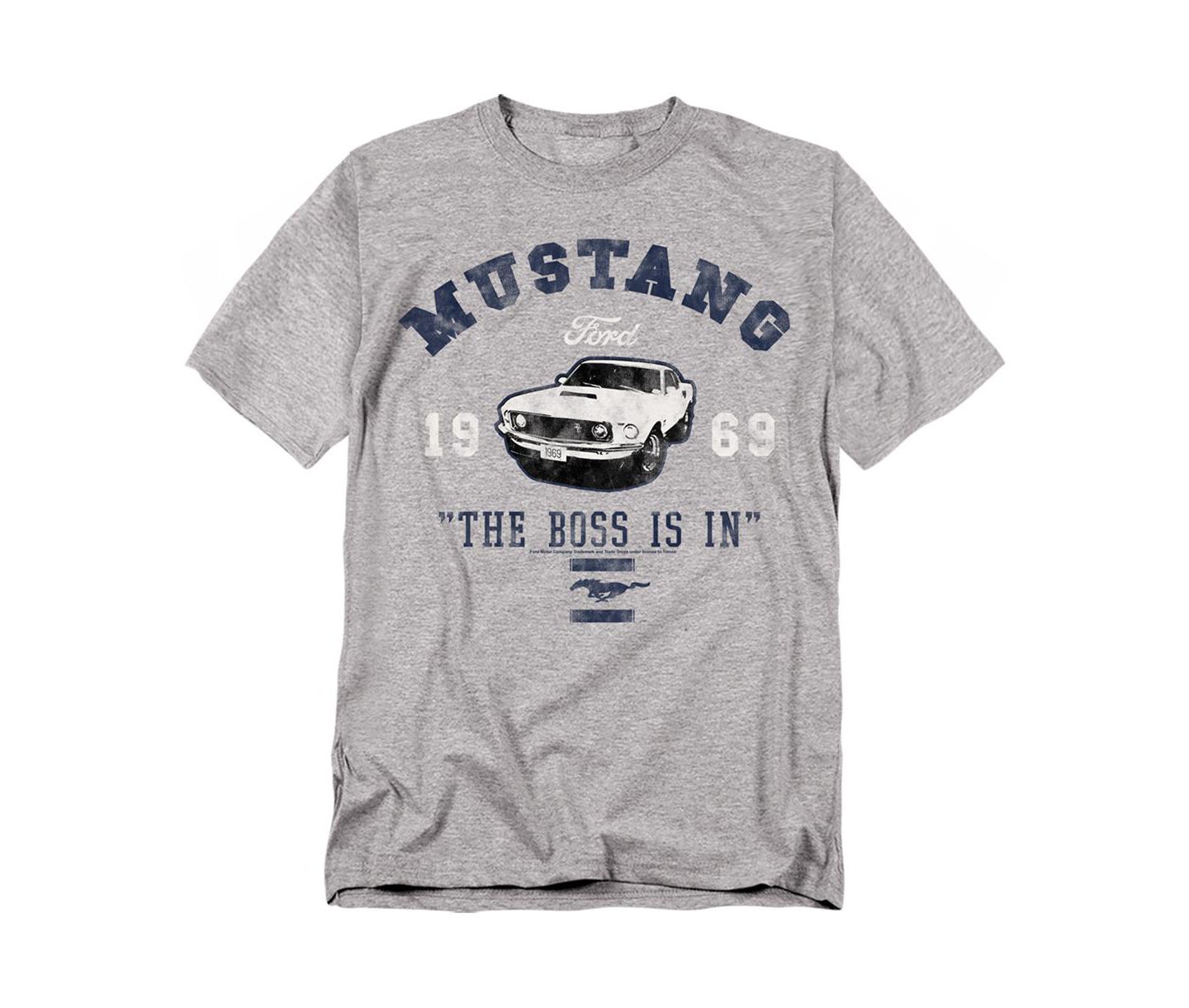 Мужская футболка Mustang The Boss Is In, цвет: Меланжевый — фото 1