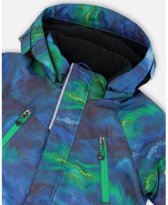 Toddler Boys Two-Piece Play Snowsuit with Printed Jacket Black - Toddler|Child