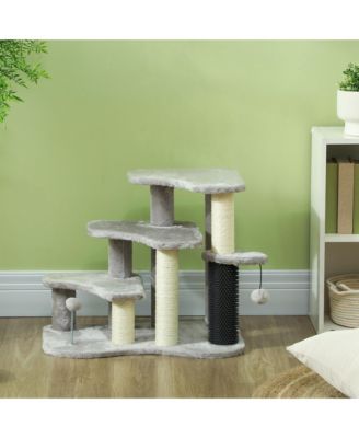 2 in 1 Cat Tree Tower Pet Stairs with Scratching Tickling Post