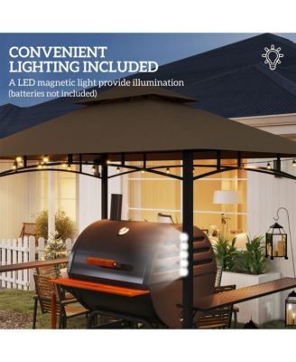 8' x 5' Grill Gazebo, 2-Tier Outdoor BBQ Gazebo,