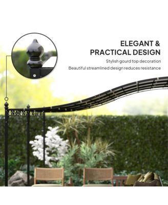 10' x 16' Outdoor Pergola Canopy, Metal Patio Canopy, Dark