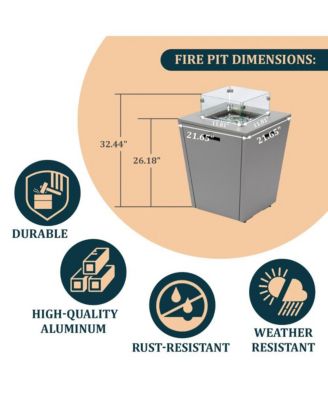 Grey Aluminum Outdoor Patio Chaise Lounge Chair