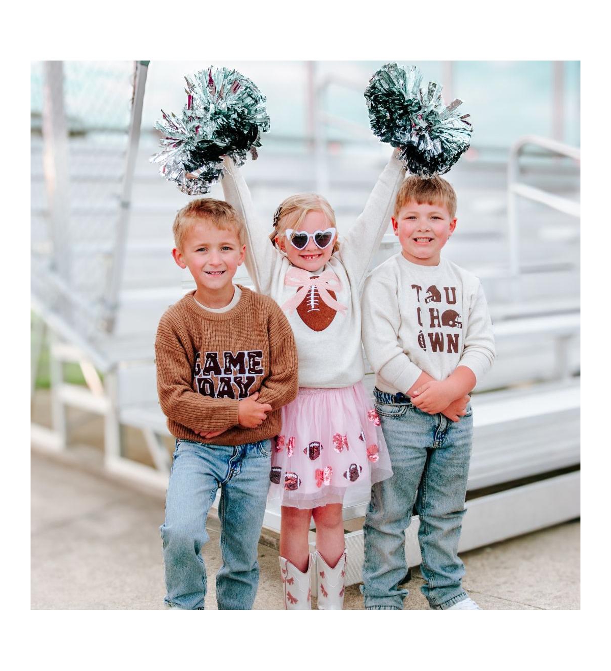Sweet Wink Little and Big Girls Coquette Football Sequin Tutu Skirt