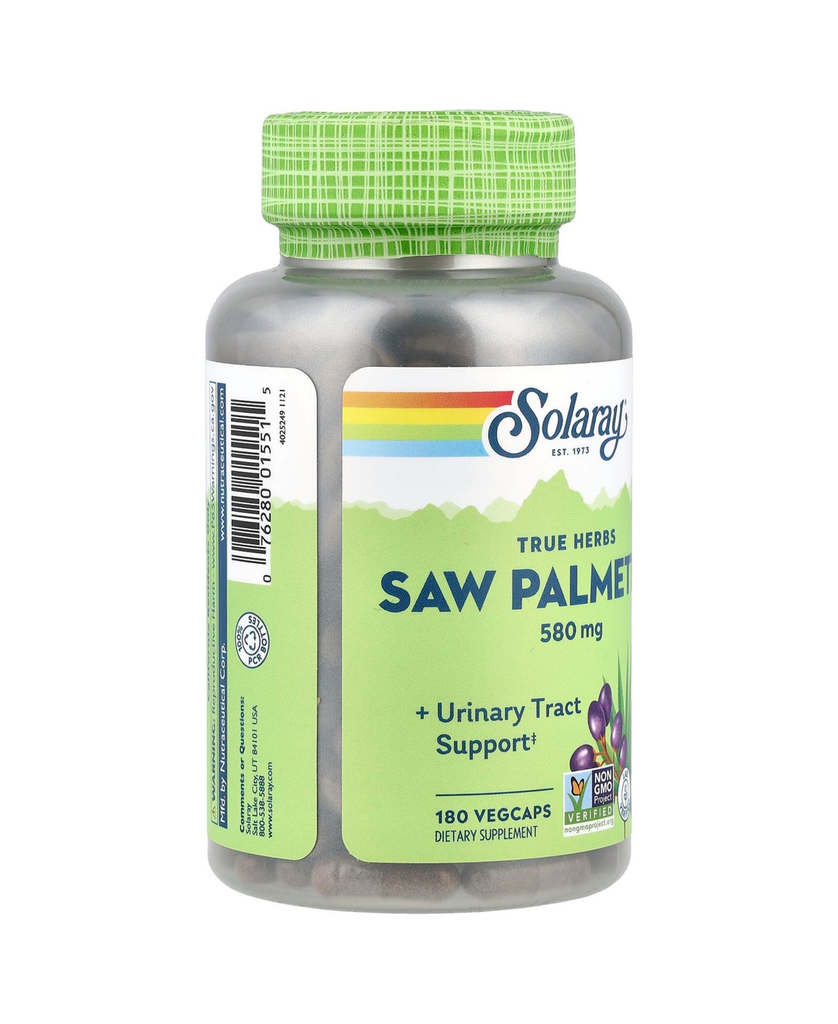 Solaray True Herbs Saw Palmetto 580 mg - 180 VegCaps