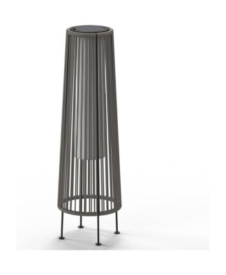 All-Steel Pull Rope Wicker Floor Lamp