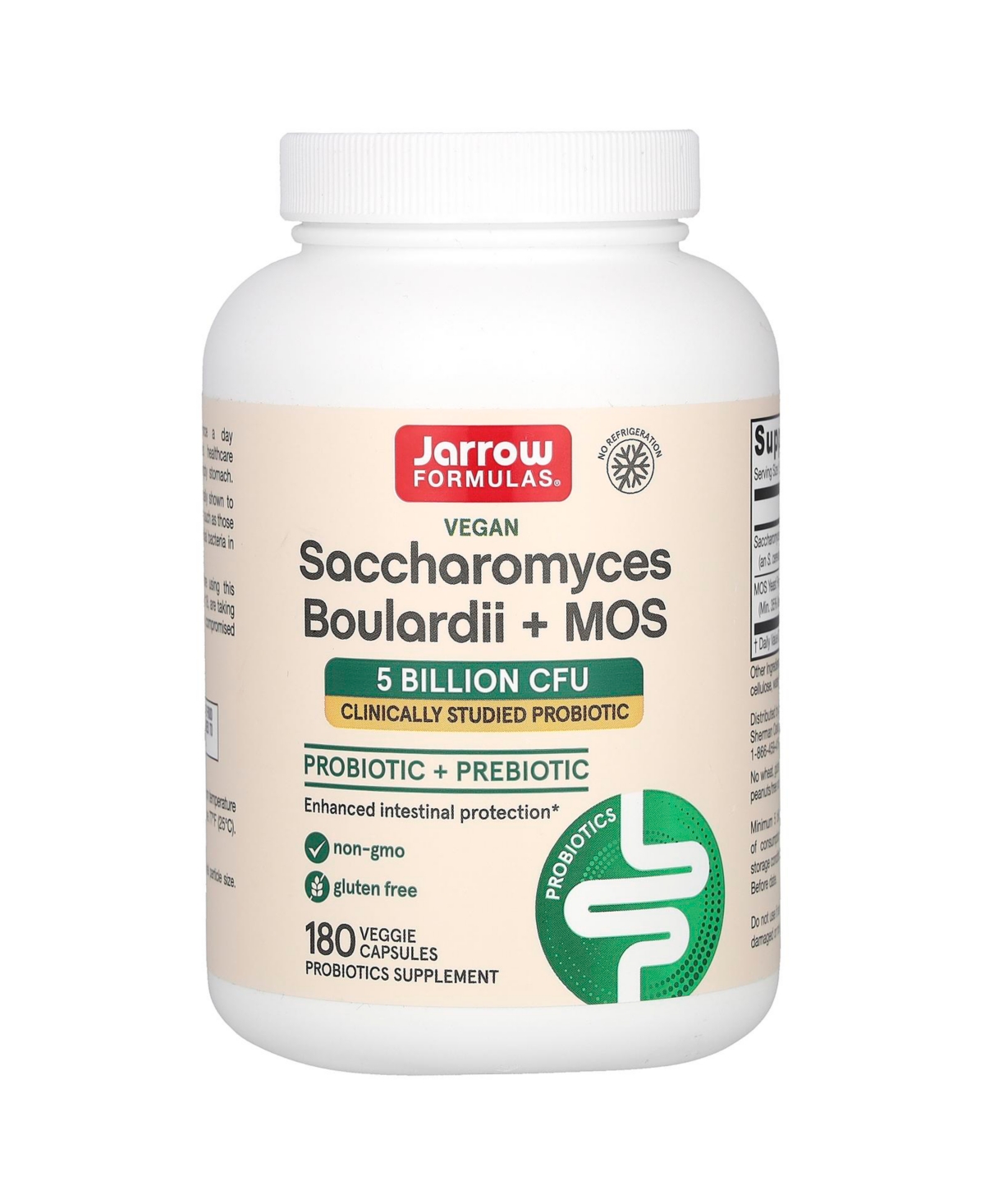 Jarrow Formulas Nutrition Saccharomyces Boulardii + Mos 5 Billion Cfu